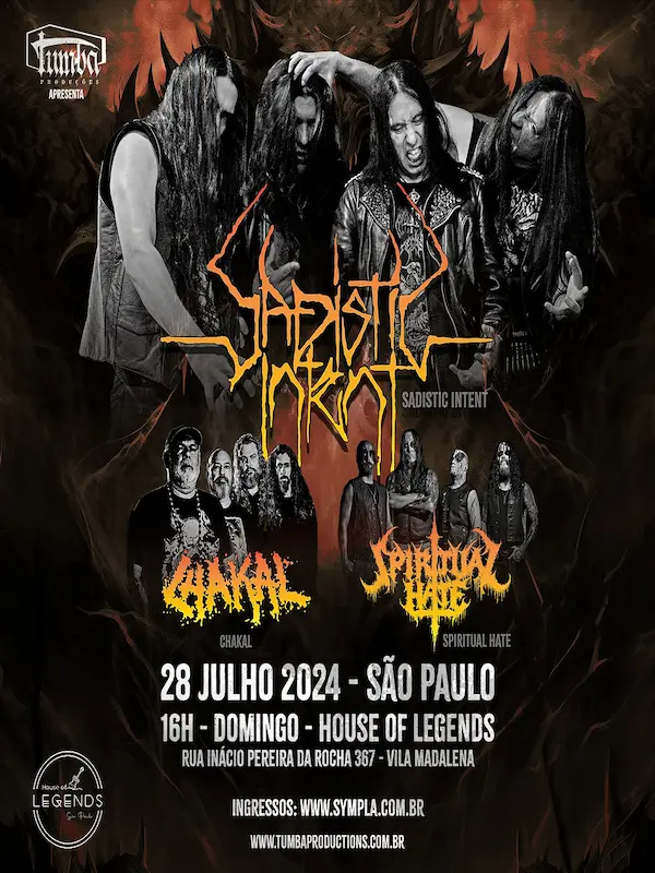Cartaz de show em São Paulo, 28 de julho de 2024 às 16:00