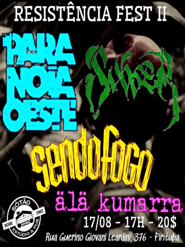 Cartaz de show em São Paulo, 17 de agosto de 2024 às 17:00