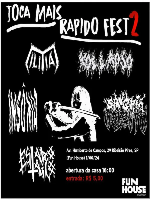 Cartaz de show em Ribeirão Pires, 1 de junho de 2024 às 16:00