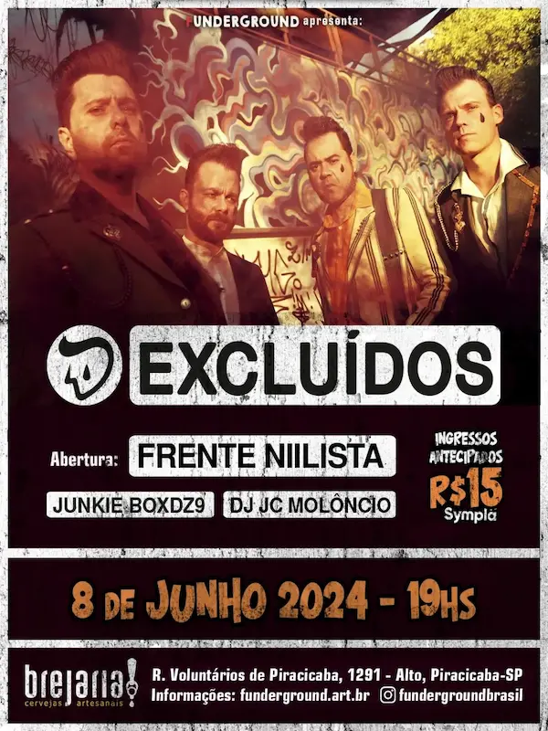 Cartaz de show em Piracicaba, 8 de junho de 2024 às 19:00